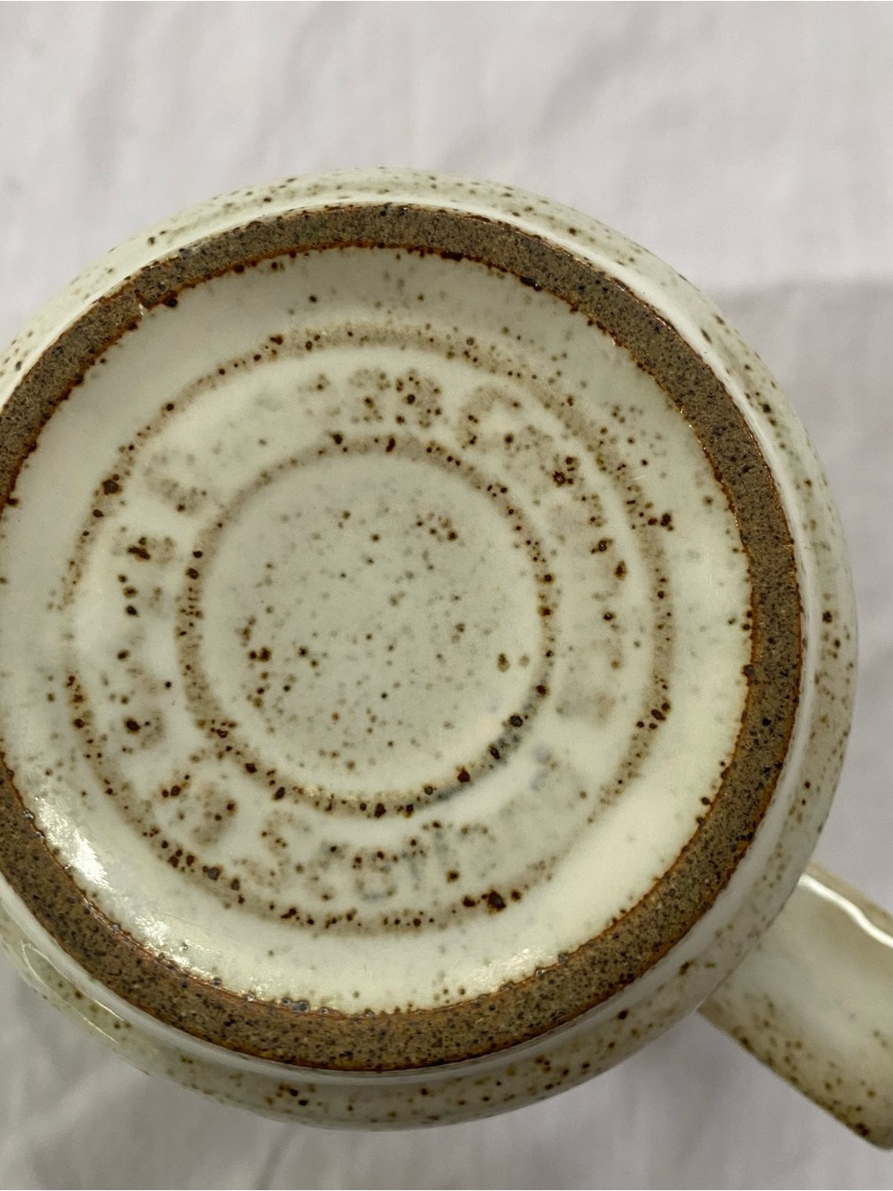 Vintage Harrods Main Living Stoneware Mug Rustic Speckled Coffee Cup England - Picture 5 of 6